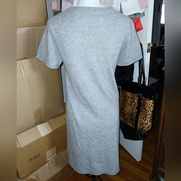 N. Philanthropy Gray Lace Up Wool & Cashmere Dress Show Samples Size  S/M - Picture 3 of 5